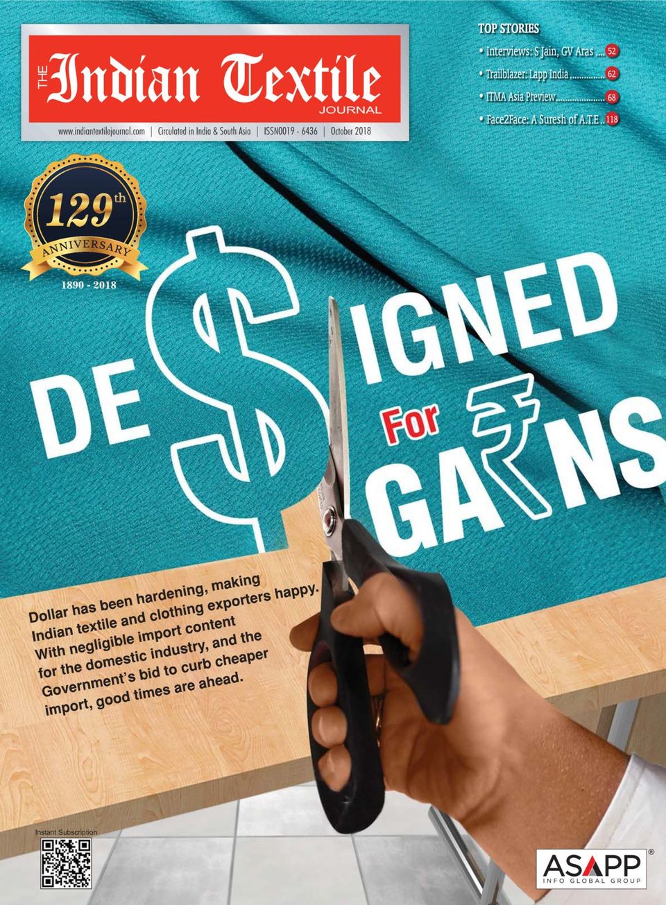 The Indian Textile JournalOctober 2018 Magazine